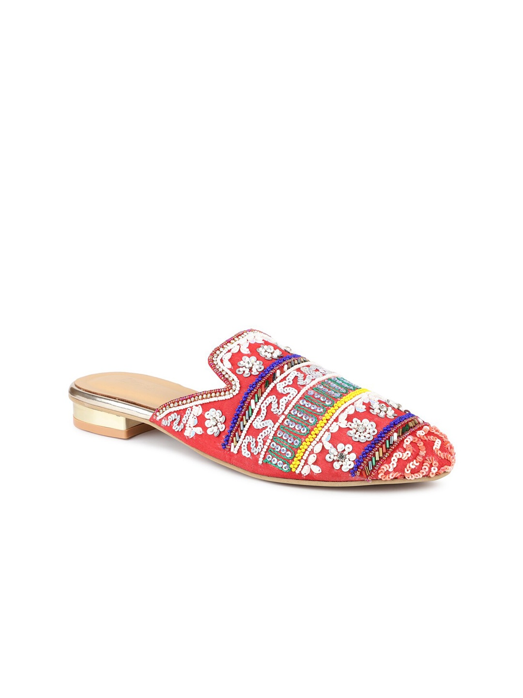 

Inc 5 Red Ethnic Flatform Mules