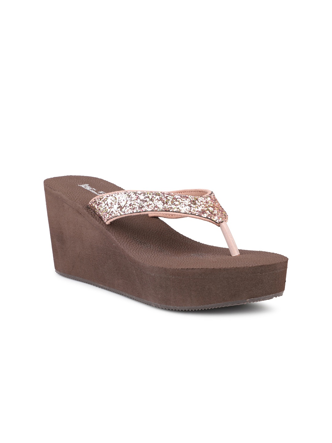 

Inc 5 Rose Gold Embellished Wedge Heels