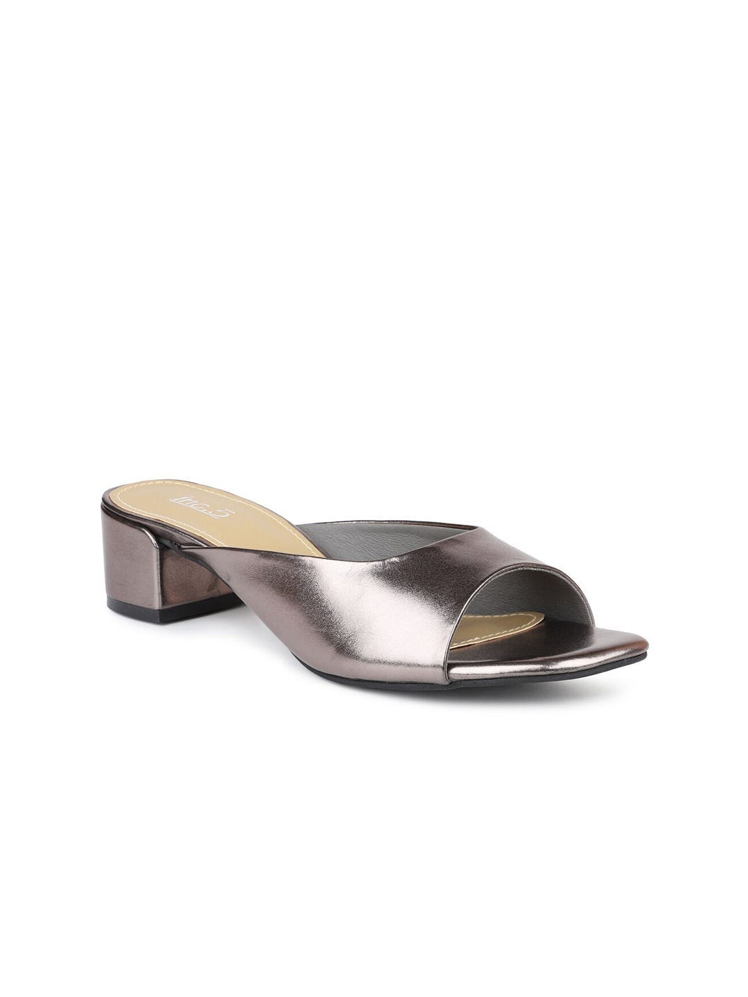 

Inc 5 Gunmetal-Toned Block Heels, Metallic