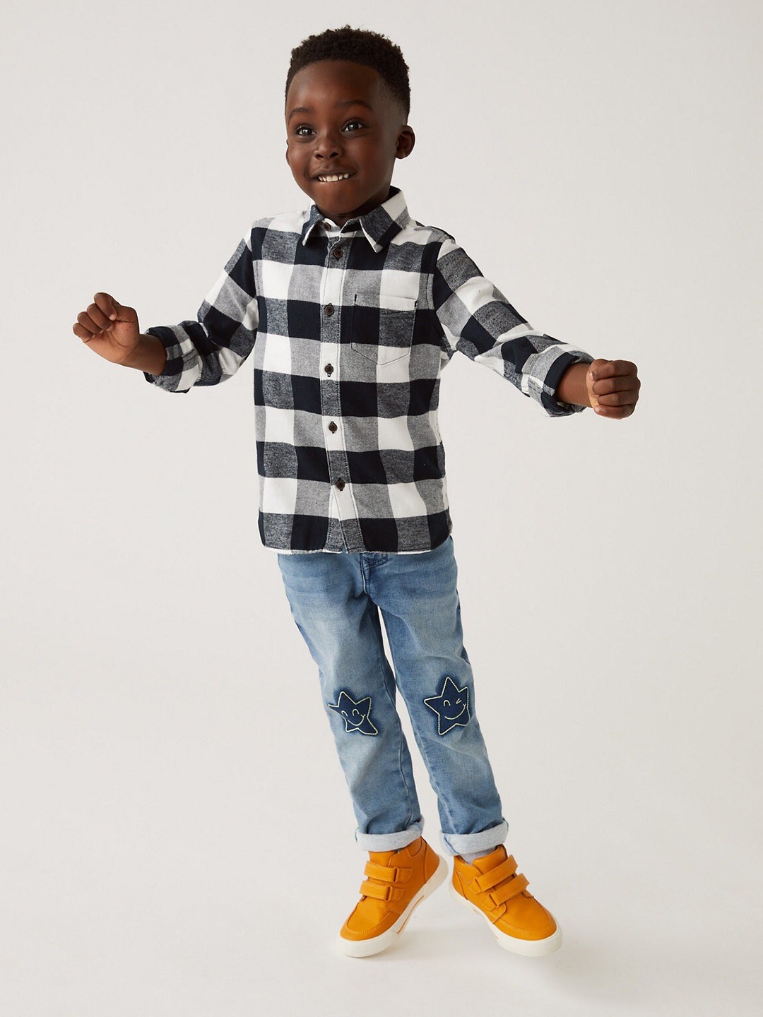 

Marks & Spencer Boys White Checked Casual Shirt