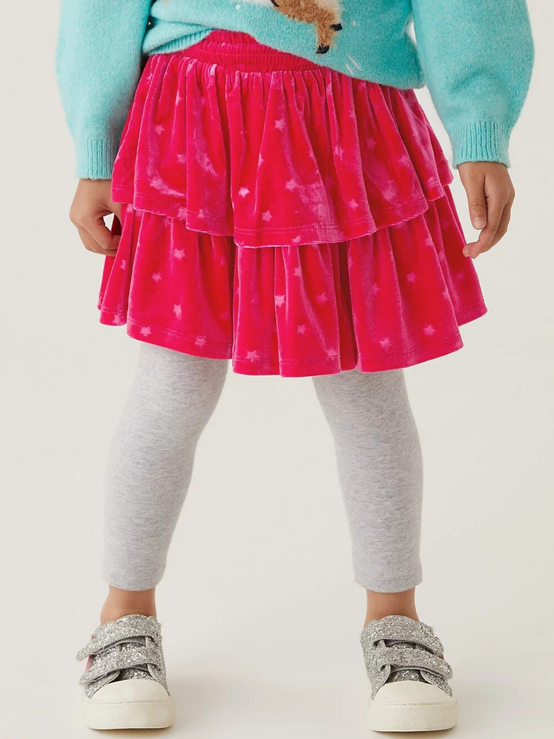 

Marks & Spencer Girls Pink Self Designed Skirt