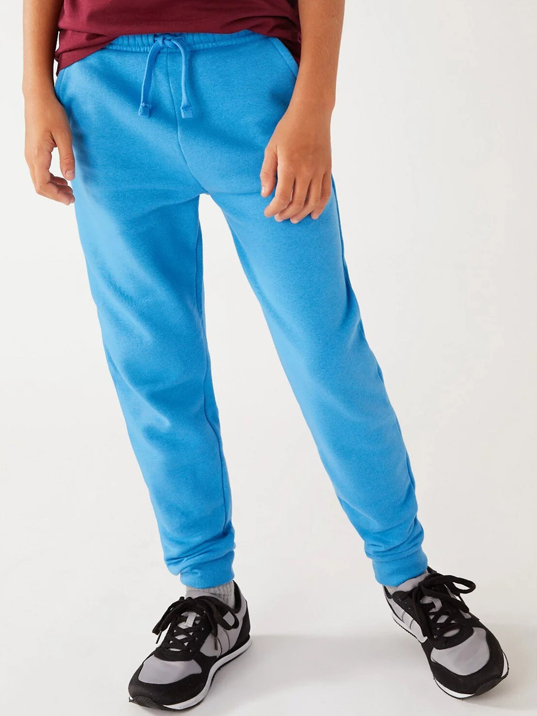 

Marks & Spencer Boys Blue Cotton High-Rise Trousers
