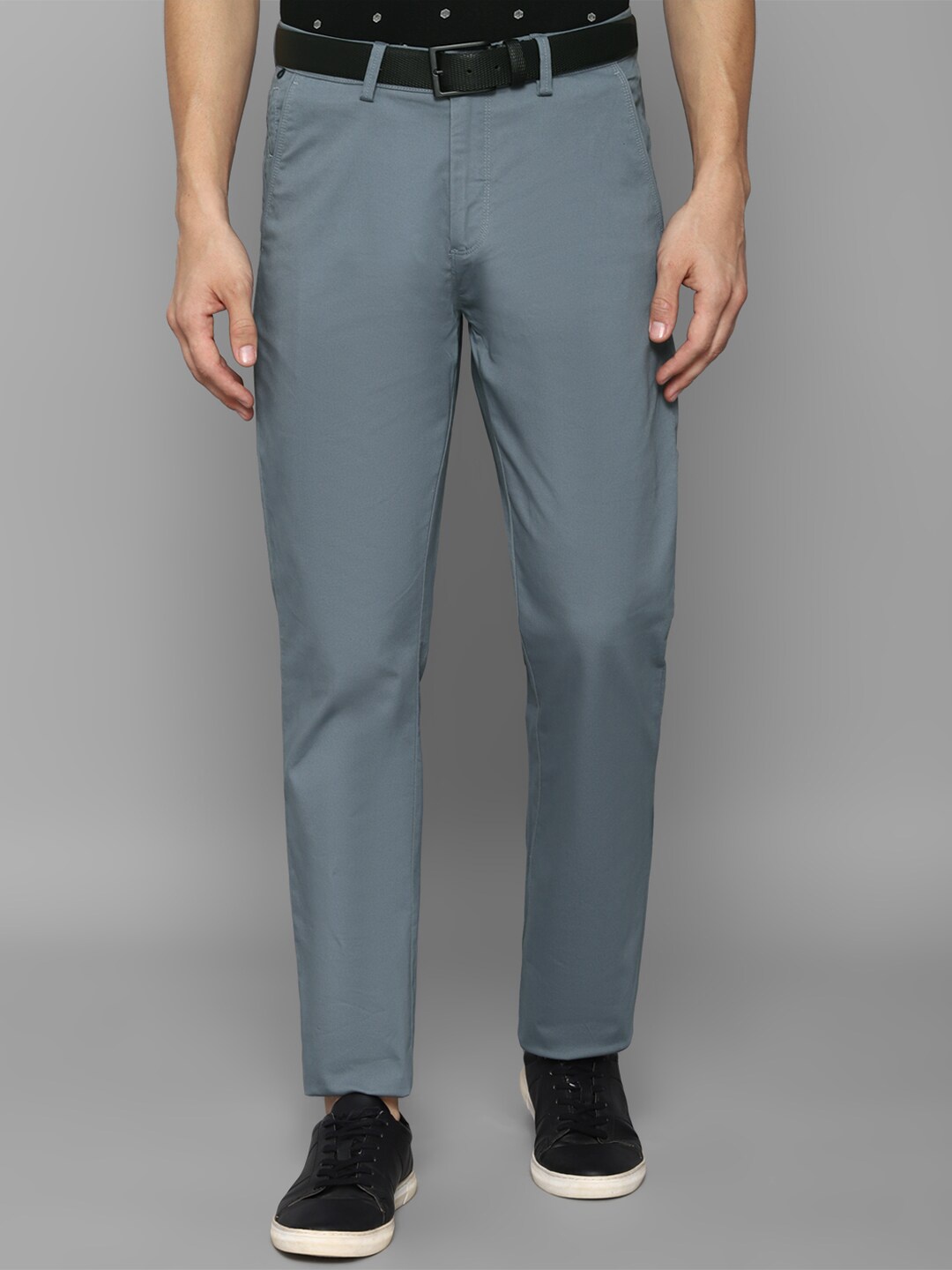 

Allen Solly Men Blue Solid Cotton Trouser