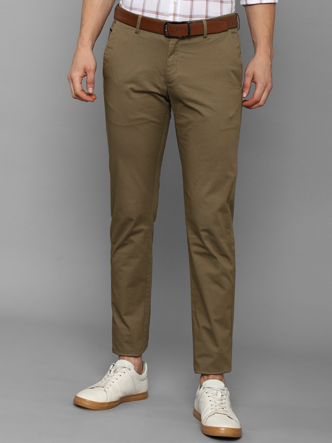 

Allen Solly Men Brown Slim Fit Solid Cotton Trouser