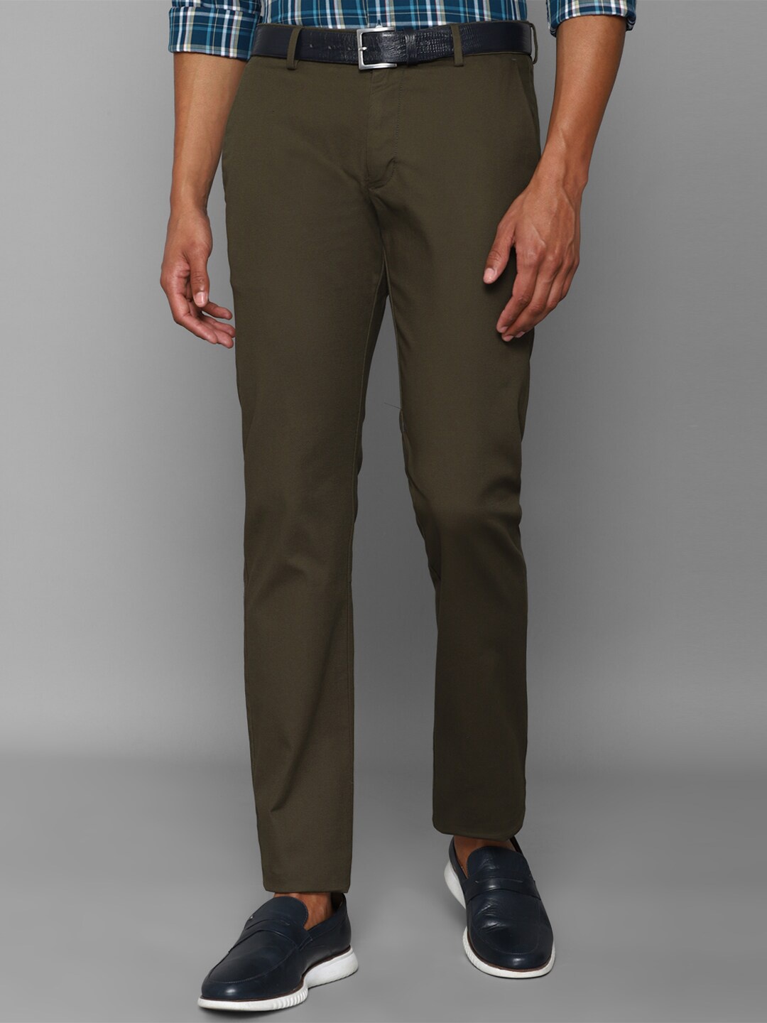 

Allen Solly Men Olive Green Slim Fit Cotton Trouser