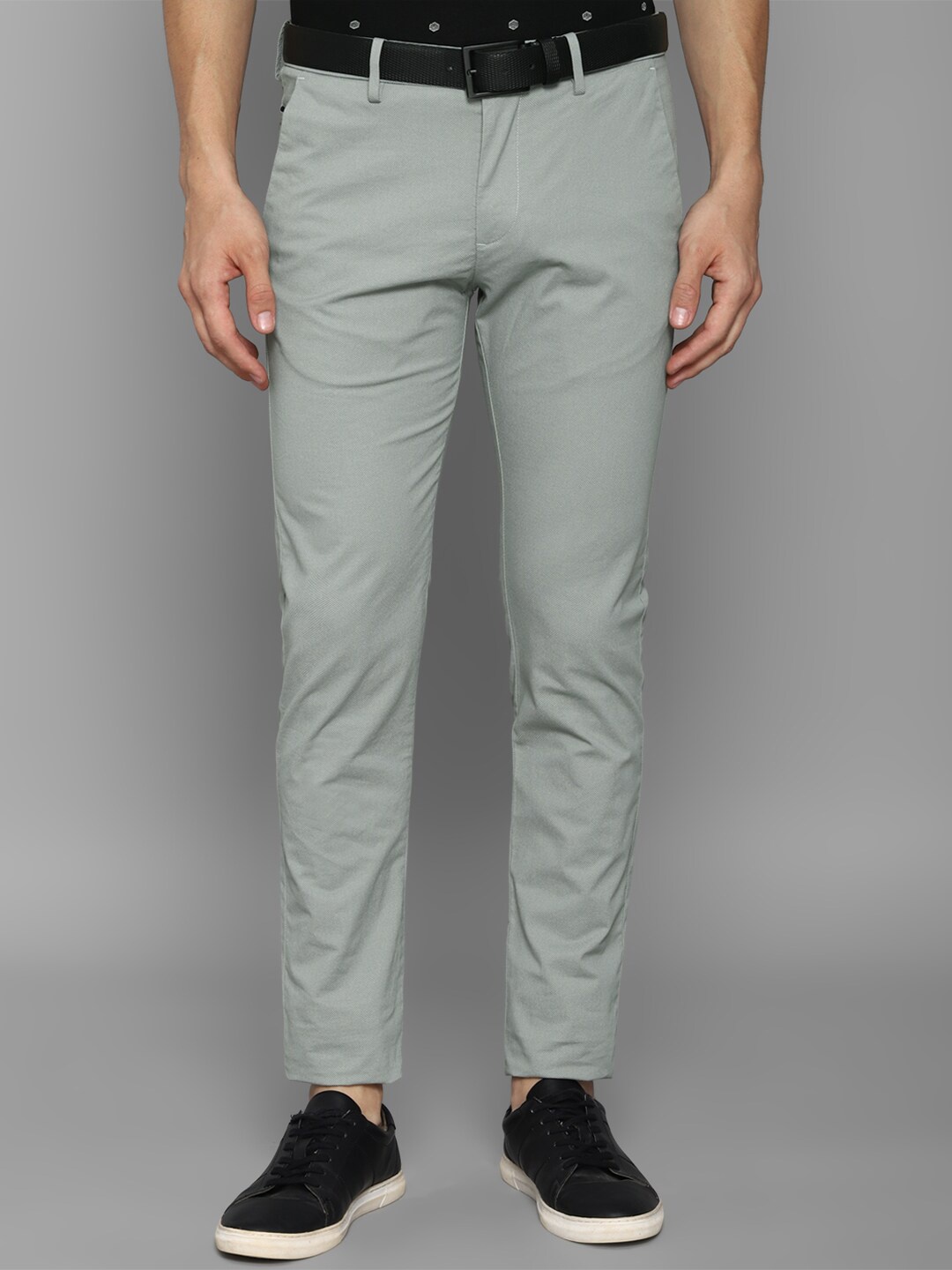 

Allen Solly Men Green Slim Fit Solid Cotton Trouser