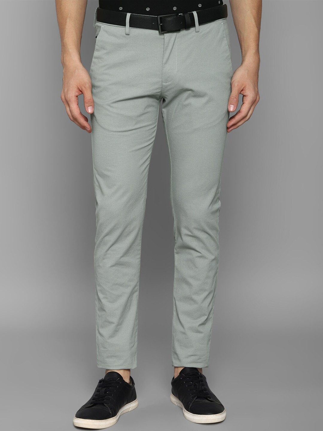 

Allen Solly Men Green Slim Fit Solid Cotton Trouser