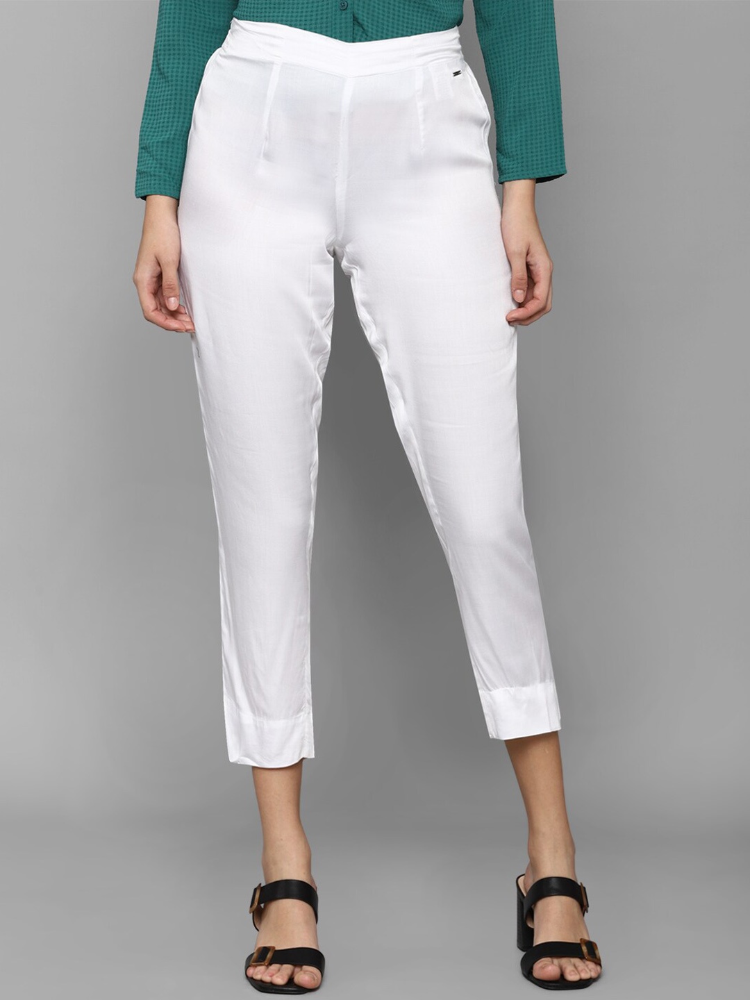 

Allen Solly Woman Women White Cigarette Trouser