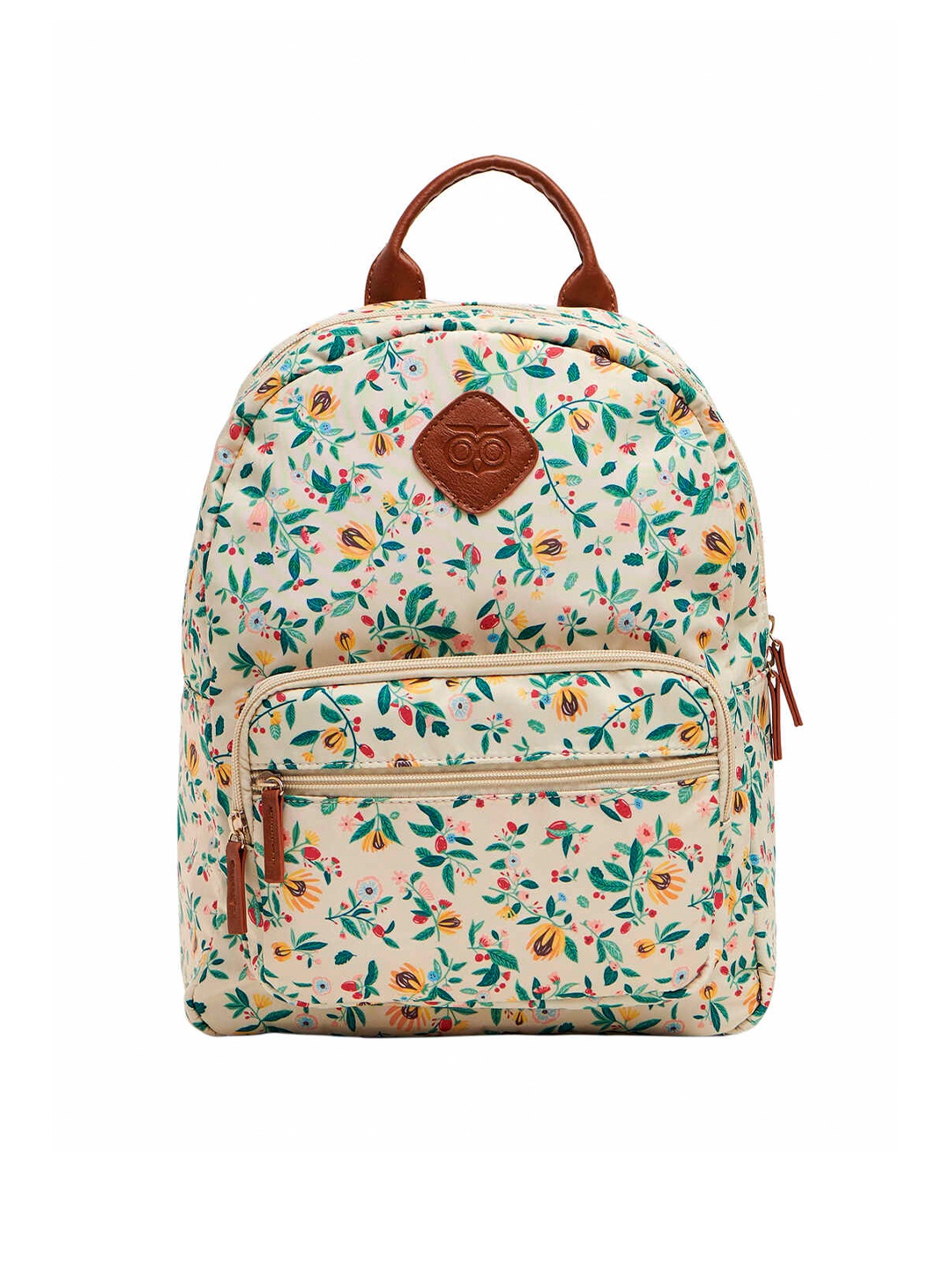 

Chumbak Women White & Green Backpack