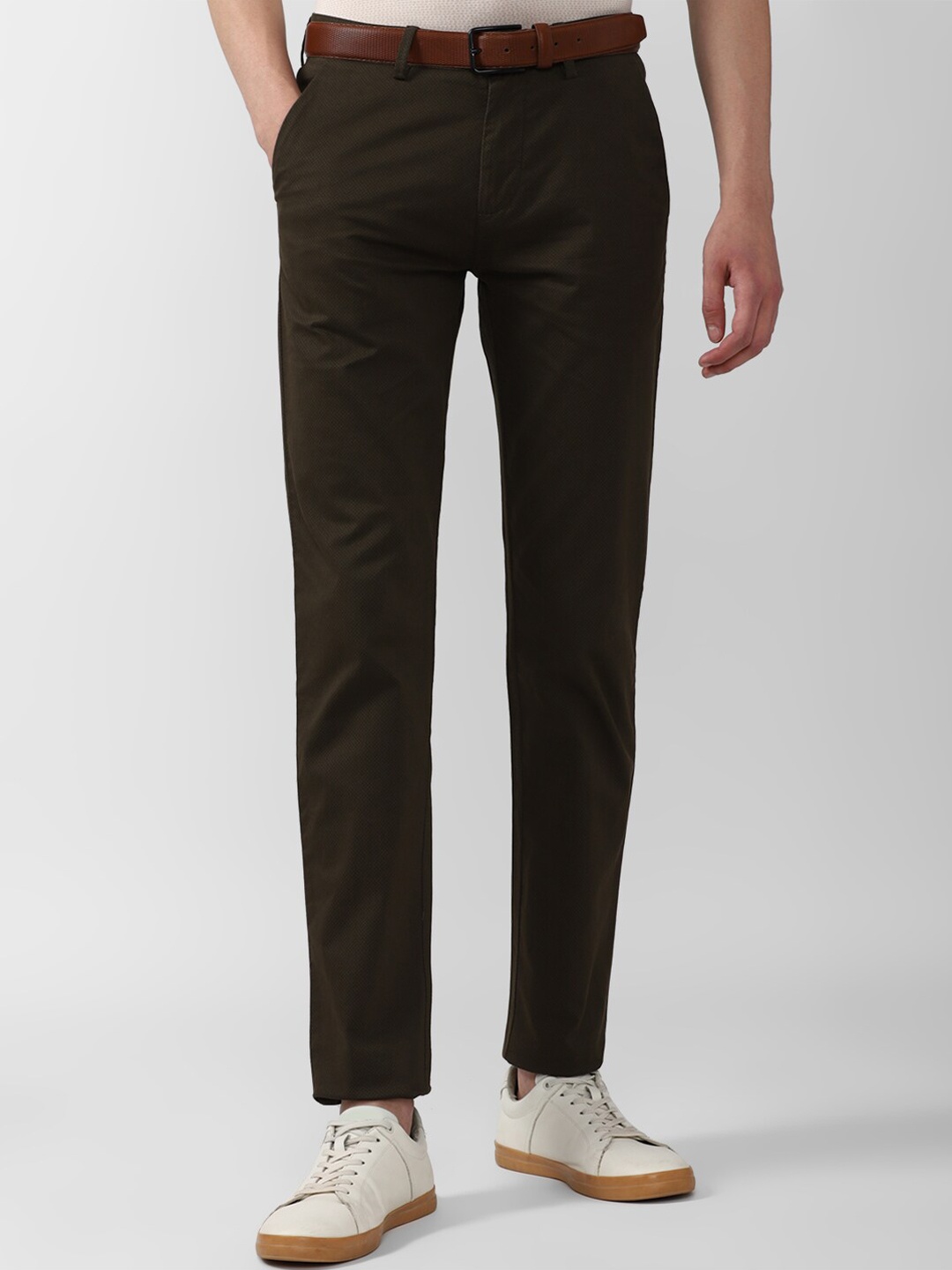 

Peter England Casuals Men Black Slim Fit Trousers