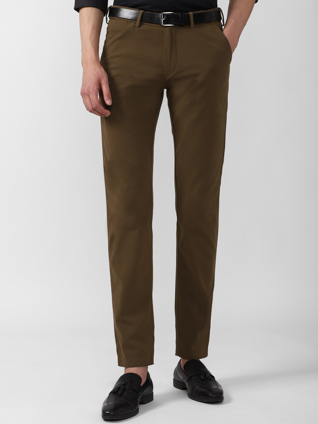 

Peter England Casuals Men Brown Slim Fit Trousers