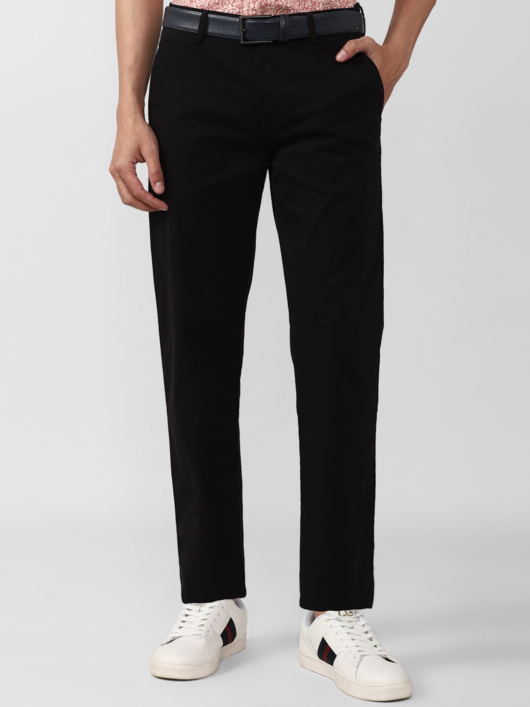 

Peter England Casuals Men Black Slim Fit Trousers