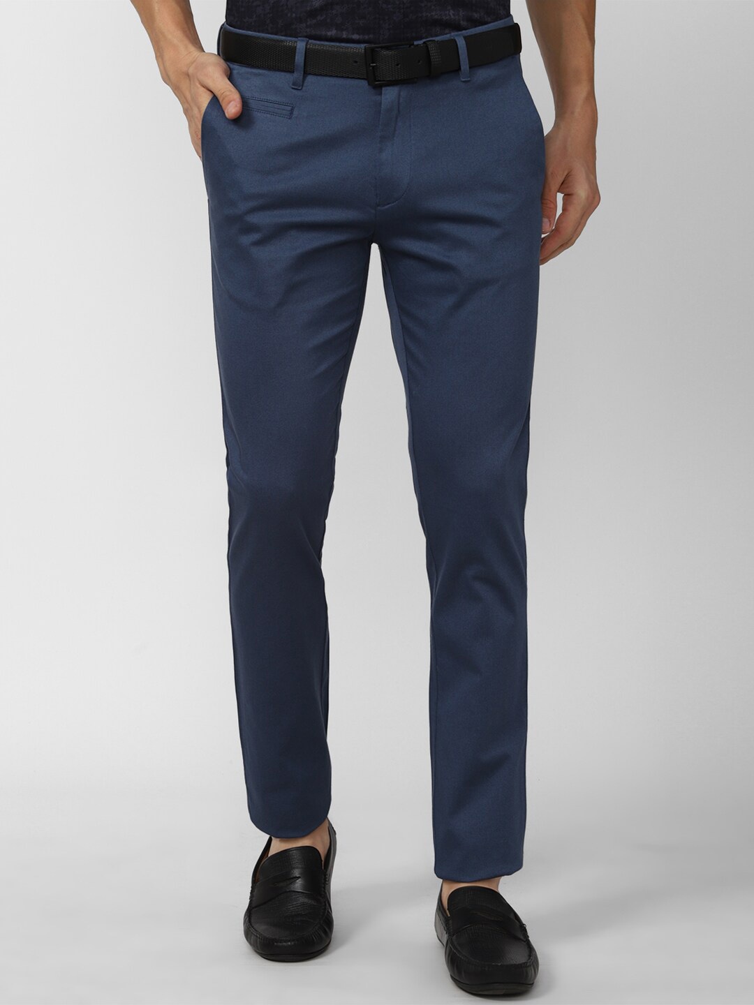

V Dot Men Blue Slim Fit Trousers