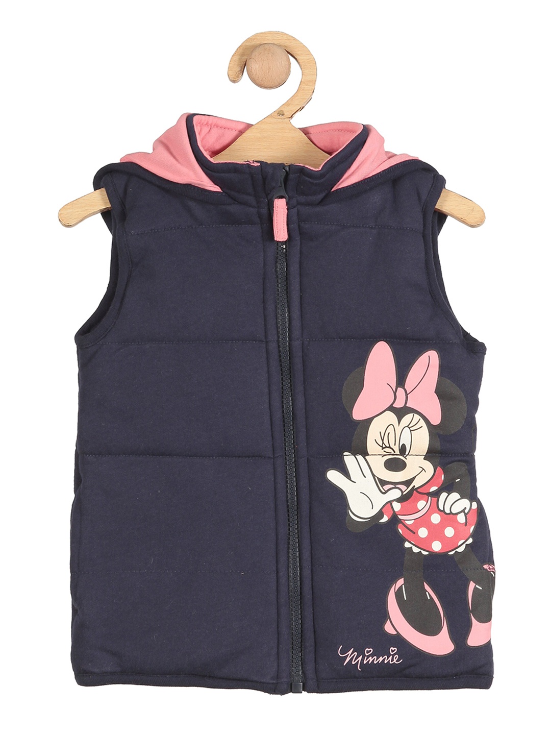 

Lil Lollipop Kids Navy Blue Pink Lightweight Padded Cotton Jacket