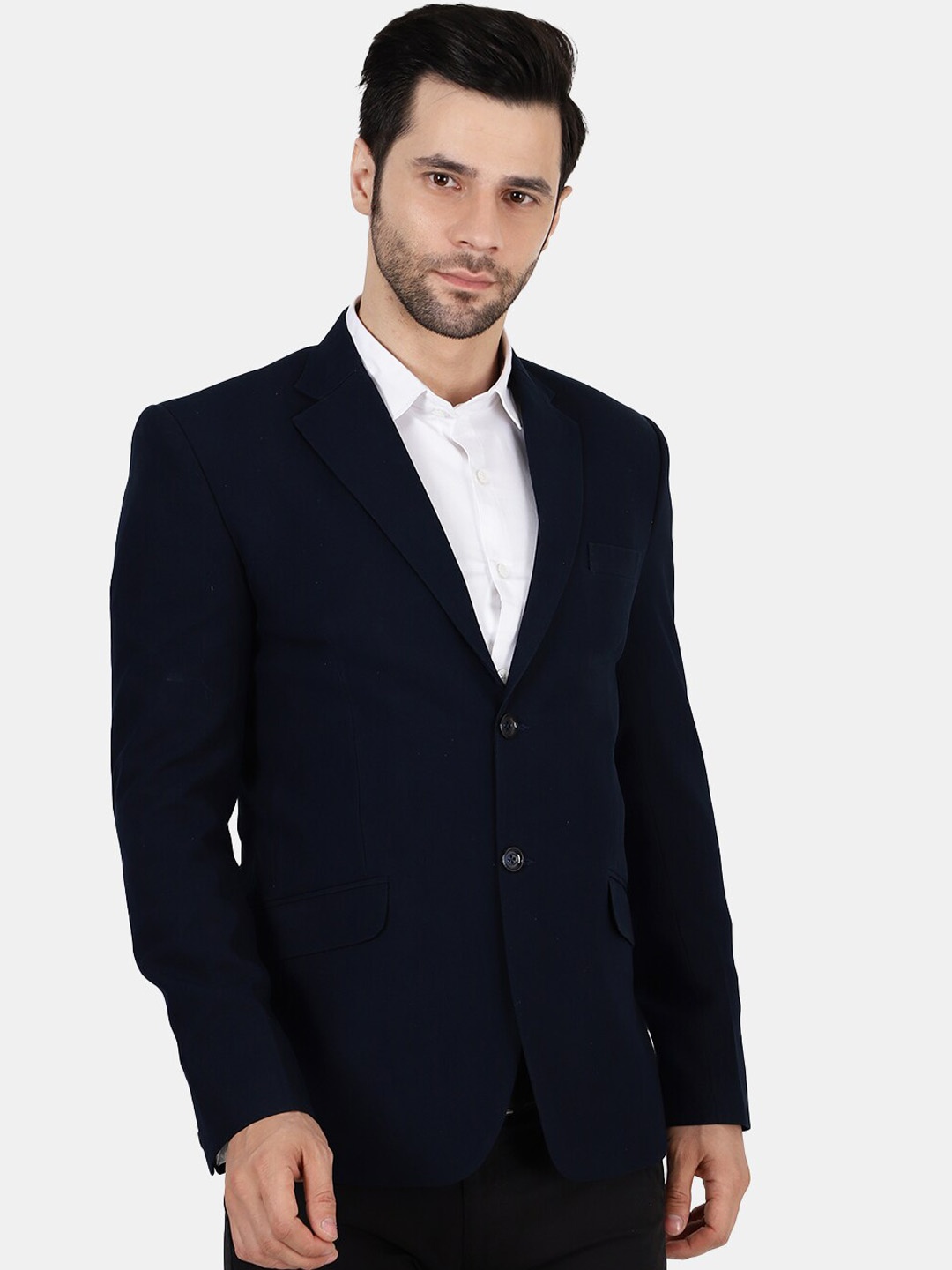 

Wintage Men Blue Solid Regular-Fit Blazer