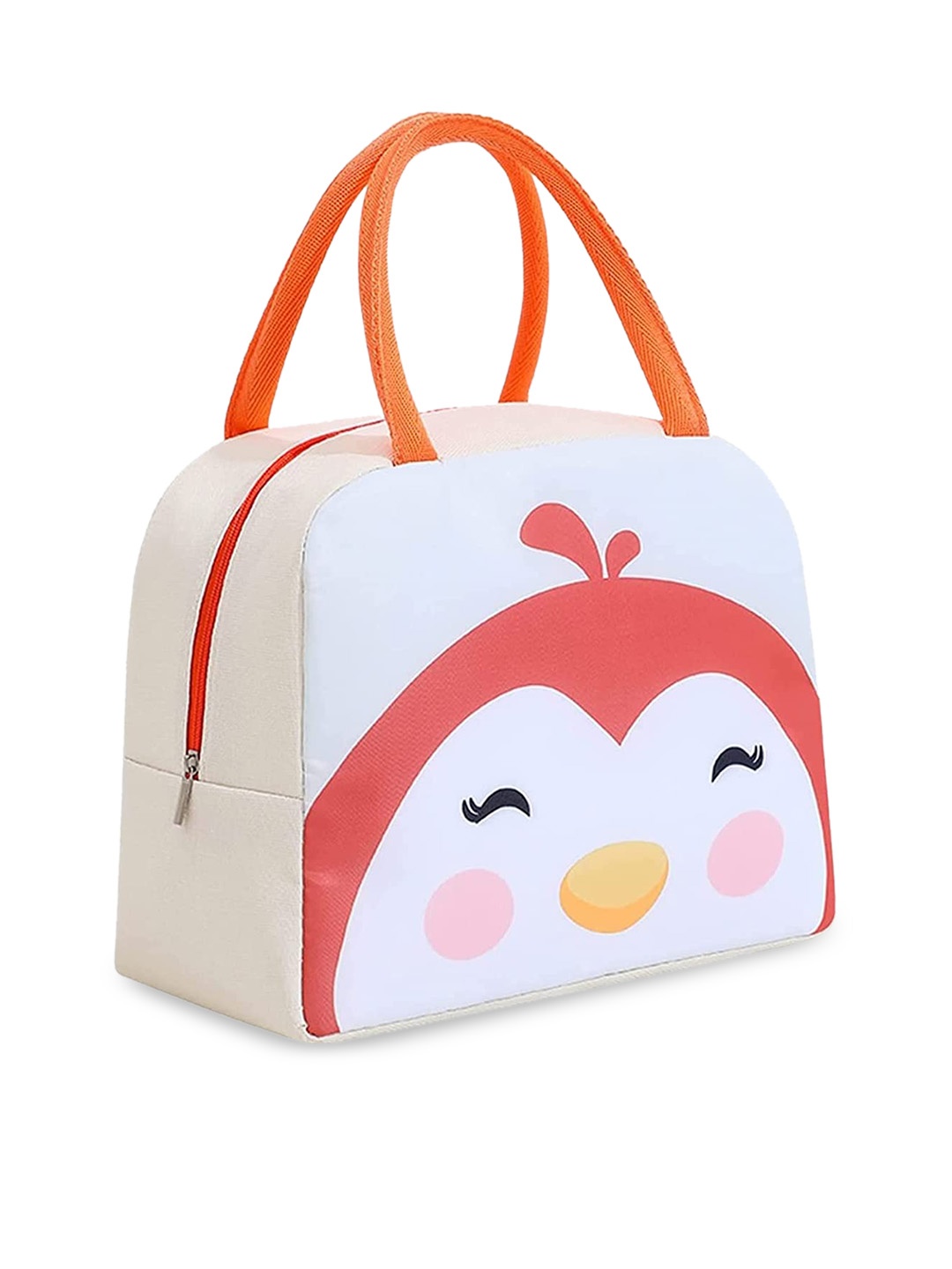 

HOUSE OF QUIRK White & Red Printed Bird Lunch Bag