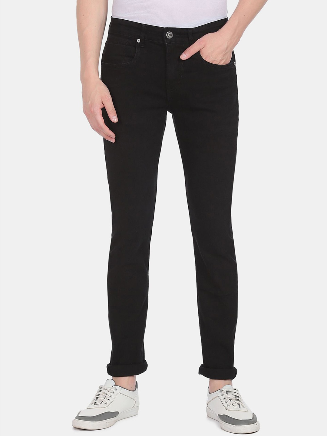 

AD By Arvind Men Black Skinny Fit Jeans