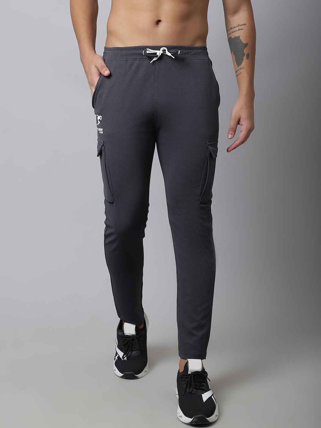 

GRACIT Men Grey Cotton Solid Track Pants