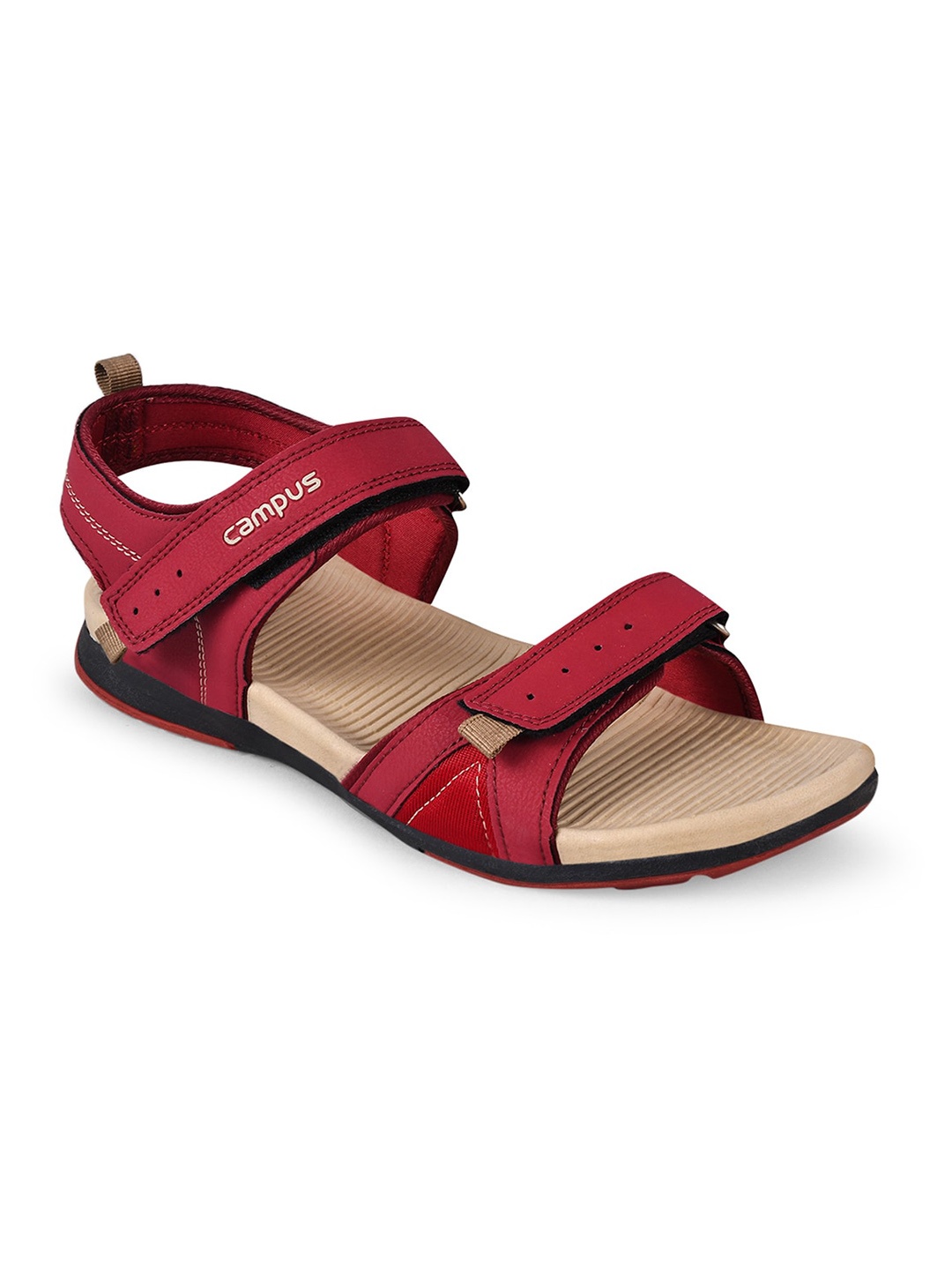 

Campus Men Red Solid Sports Sandal