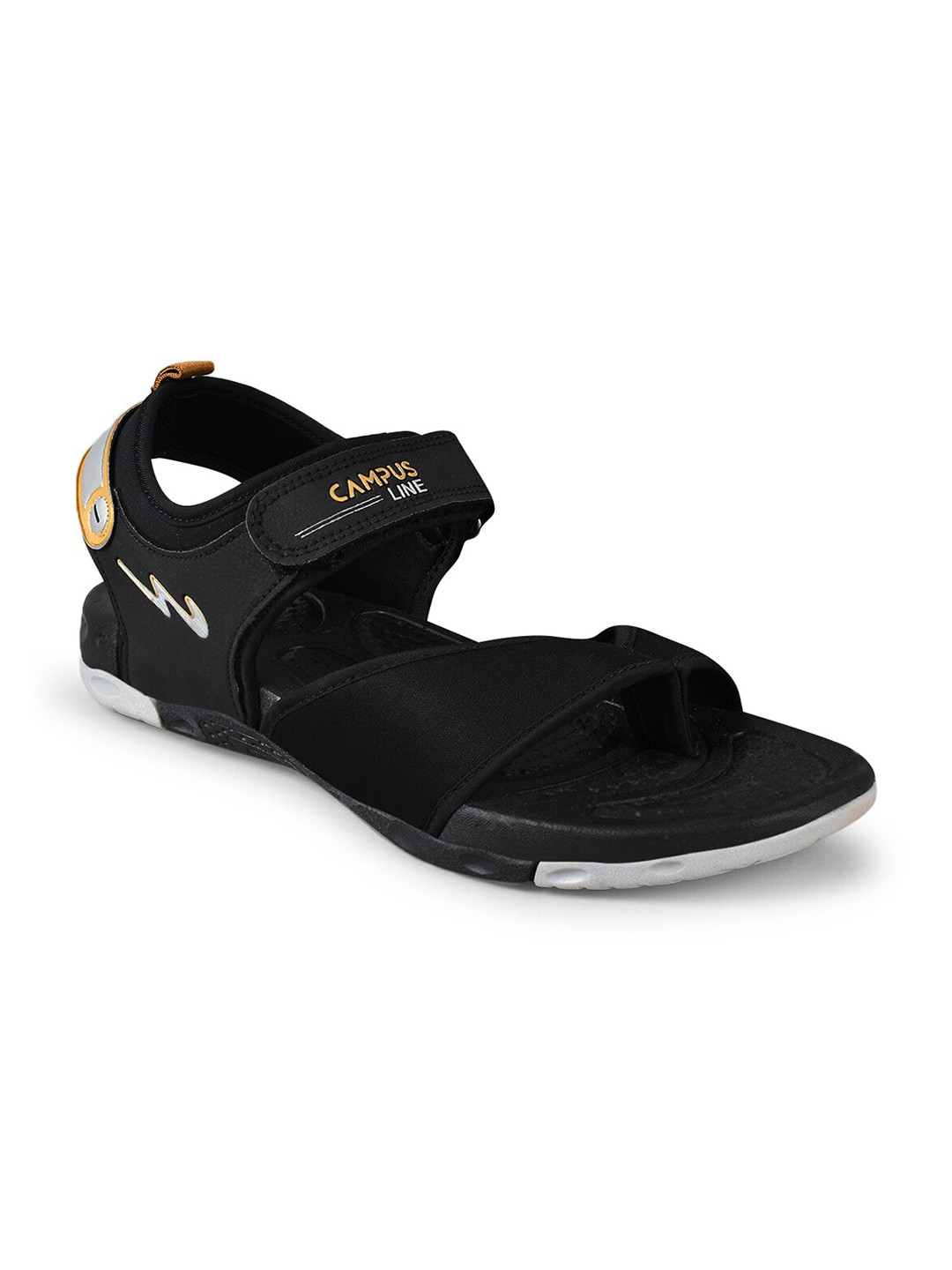 

Campus Men Sandals, Black