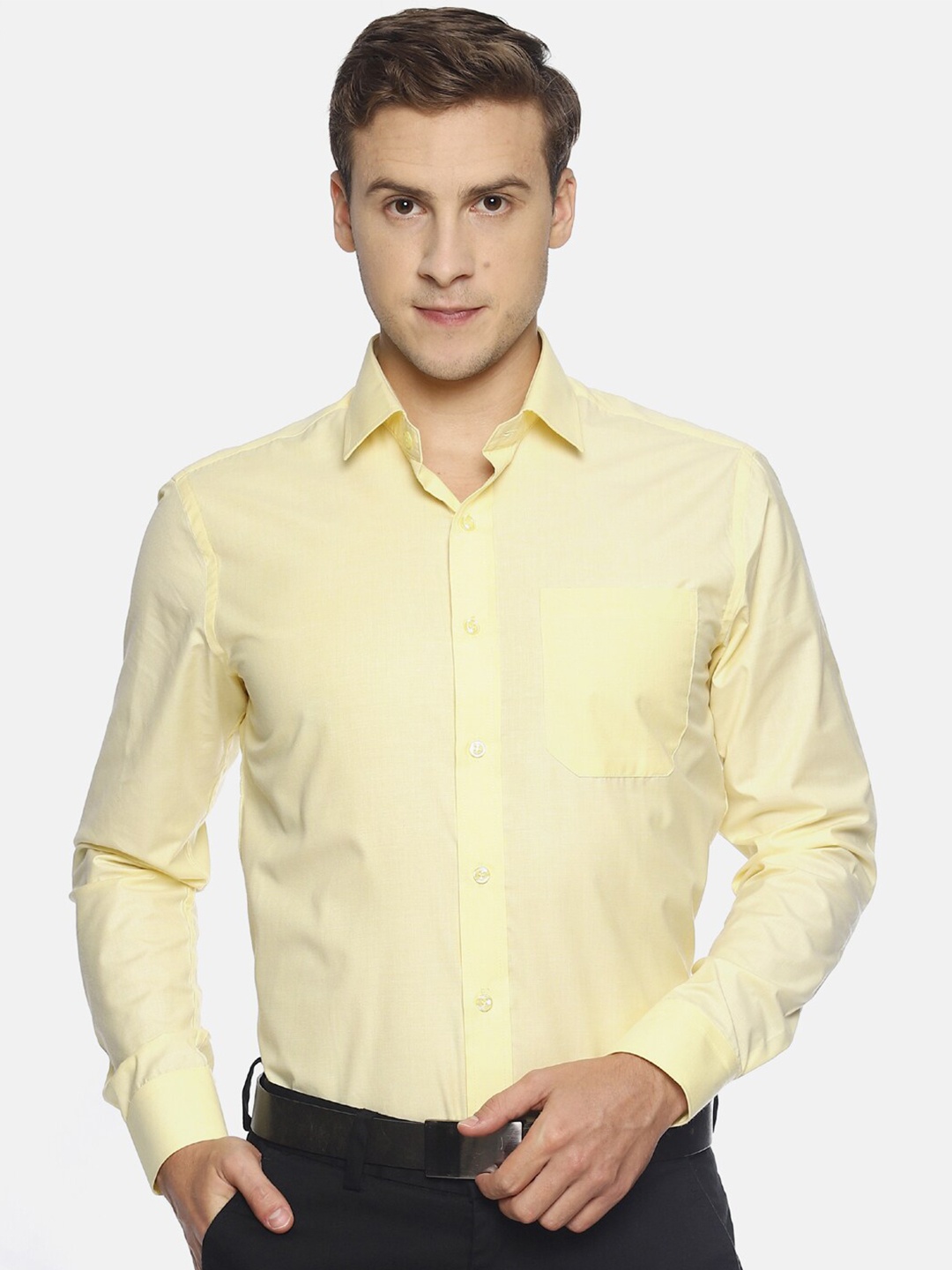 

OBOW Men Yellow Classic Formal Shirt