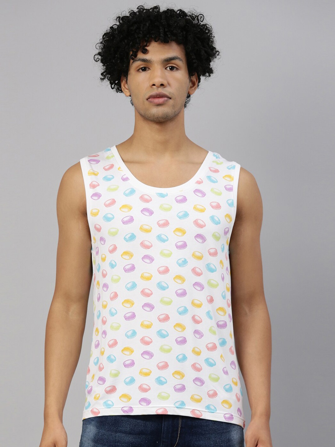 

Kryptic Men Off White Printed T-shirt