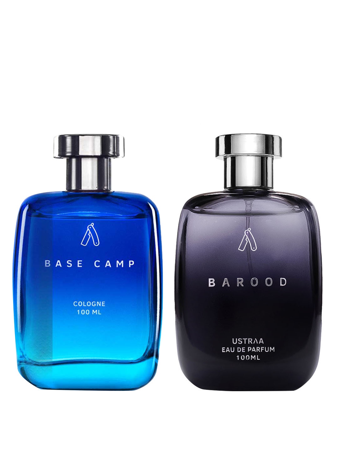 

Ustraa Men Set of Base Camp Cologne & Barood Eau De Parfum - 100 ml Each, Black