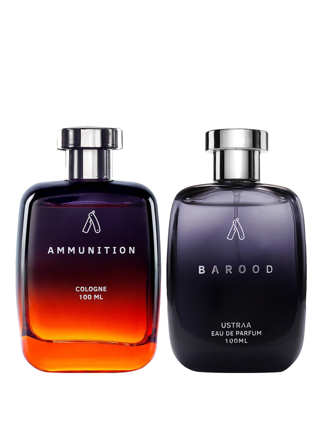 

Ustraa Men Set of Ammunition Cologne & Barood Eau De Parfum - 100 ml Each, Black