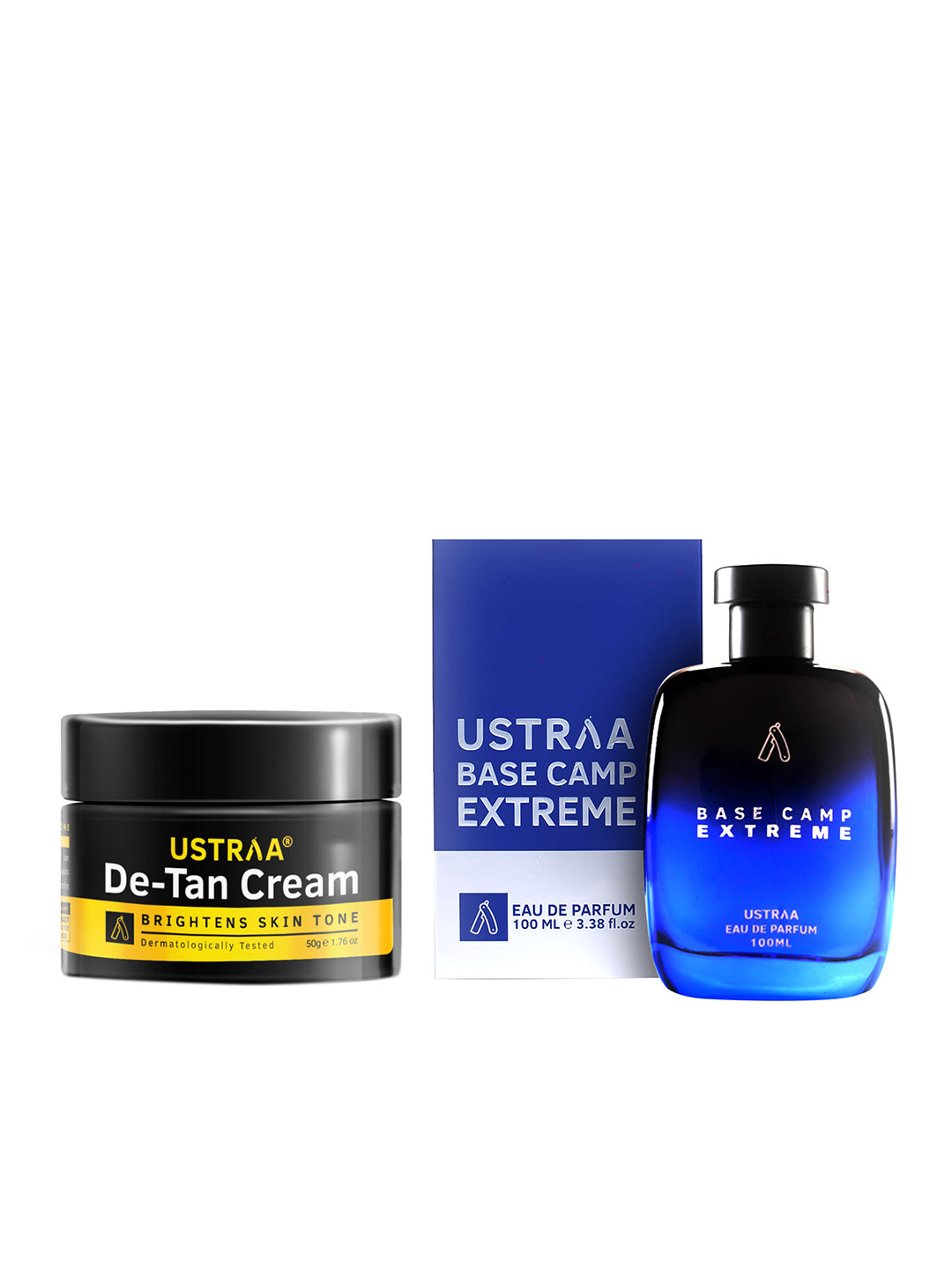 

Ustraa Men Set of Base Camp Extreme EDP 100 ml + De-Tan Face Cream 50 g, Blue