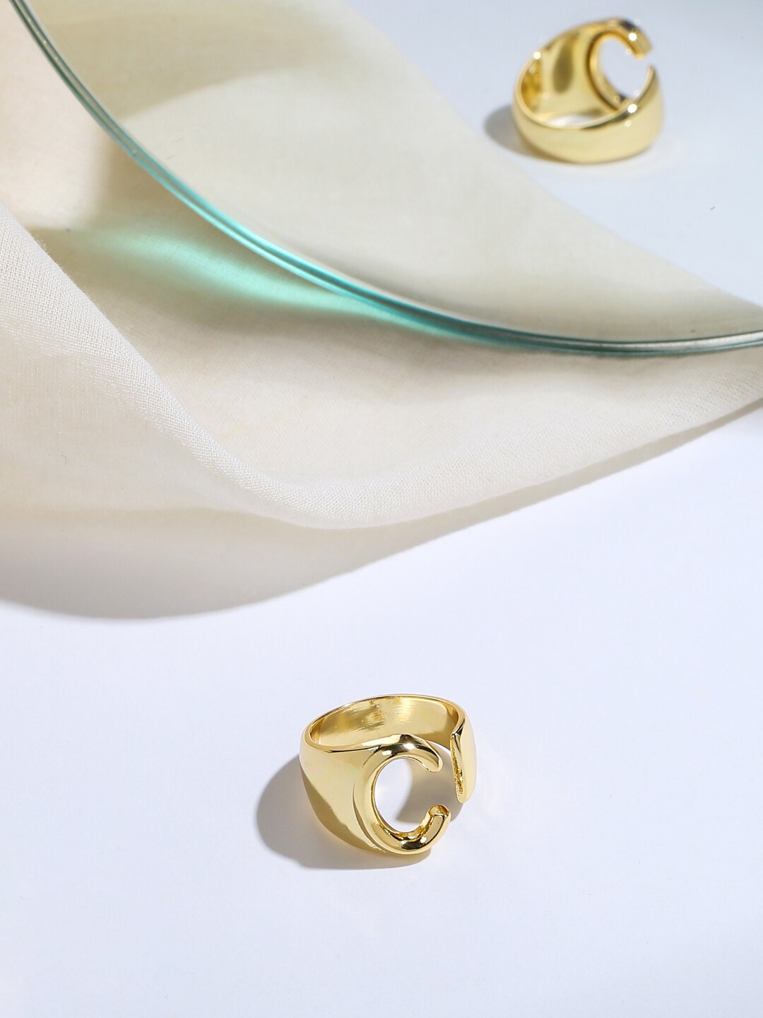 

Mitali Jain Gold-Plated C Finger Ring