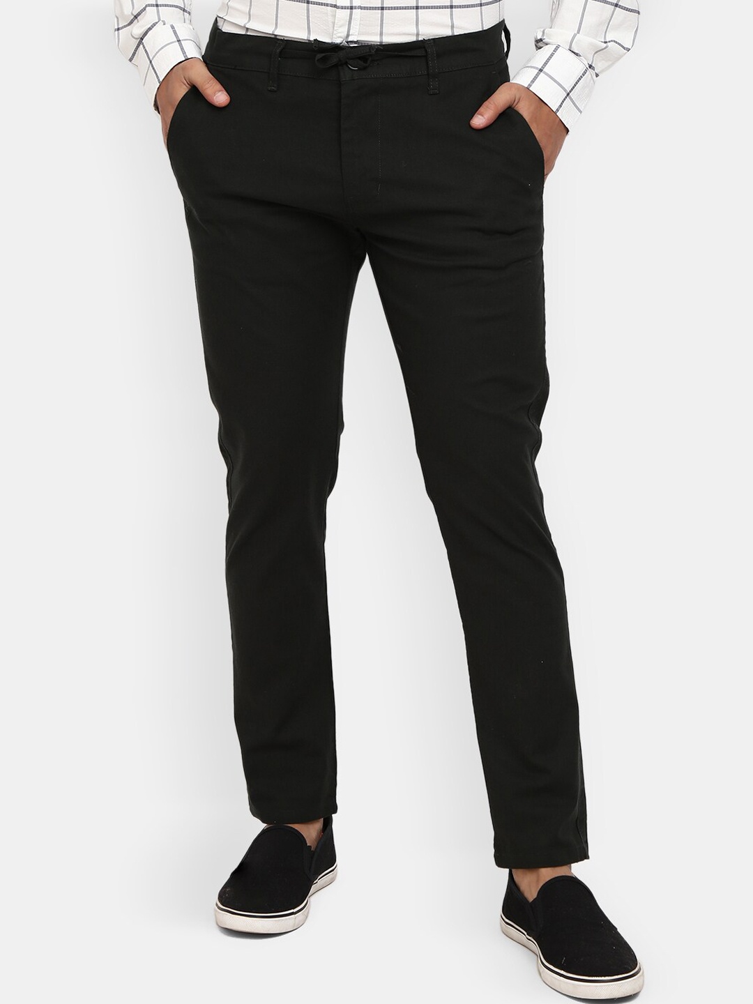 

V-Mart Men Olive Green Cotton Classic Trousers
