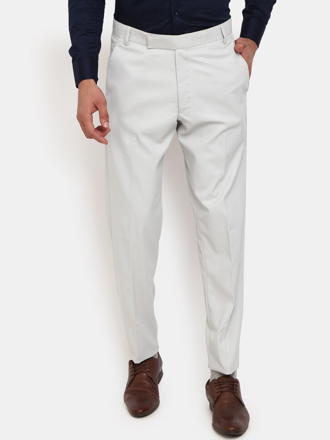 

V-Mart Men Grey Classic Slim Fit Trousers