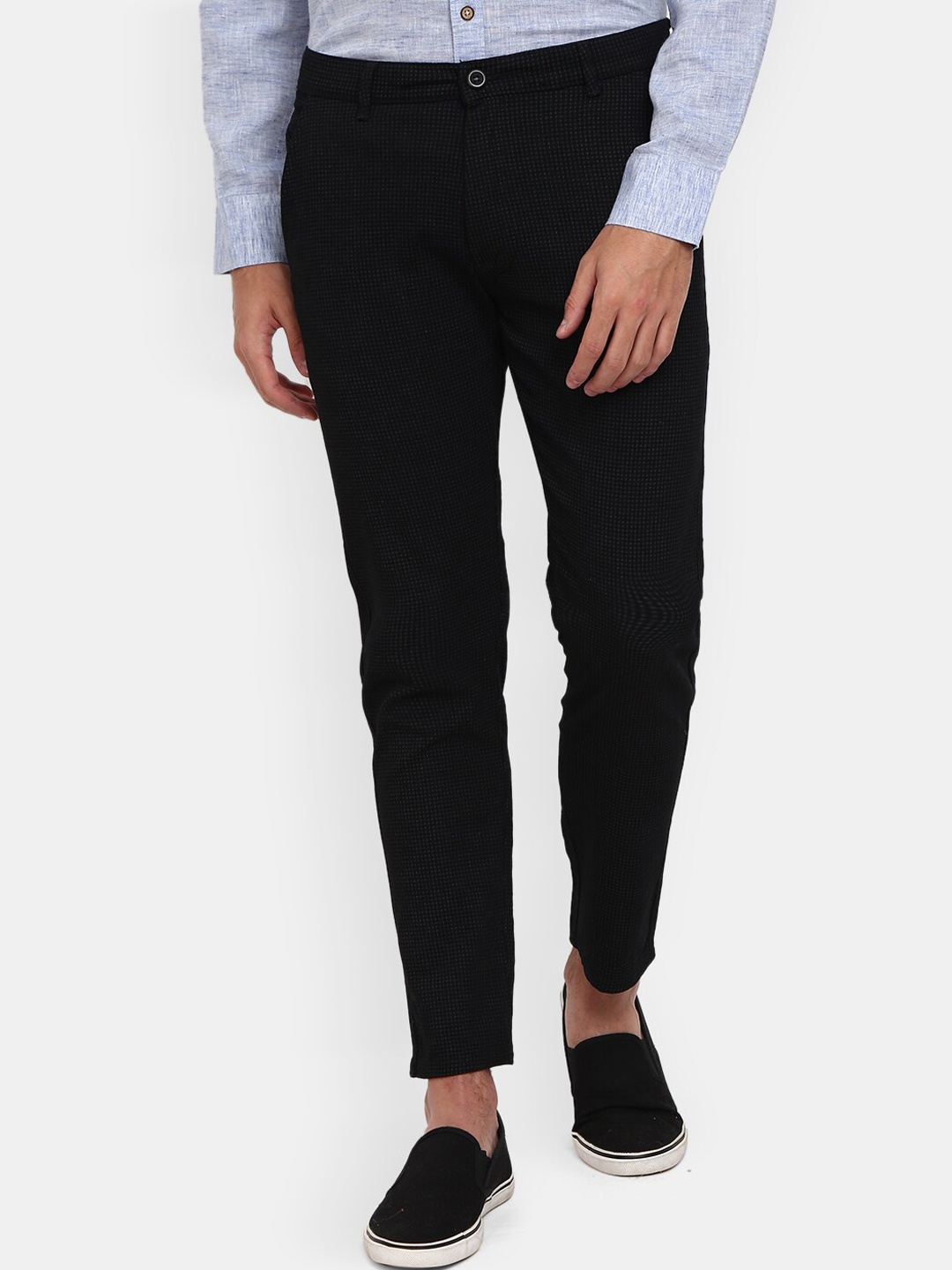 

V-Mart Men Black Classic Cotton Trousers