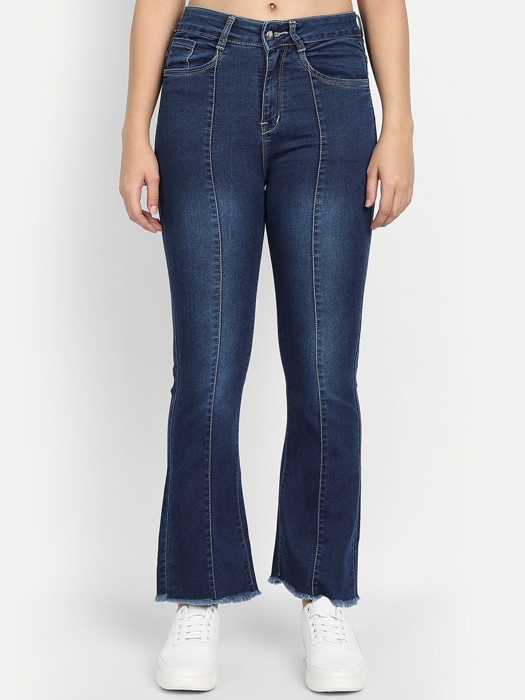 

River Of Design Jeans Women Blue Bootcut Light Fade Stretchable Jeans