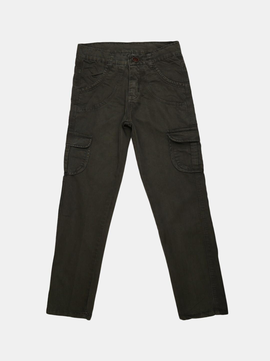 

V-Mart Boys Olive Green Solid Classic Cargos Trousers