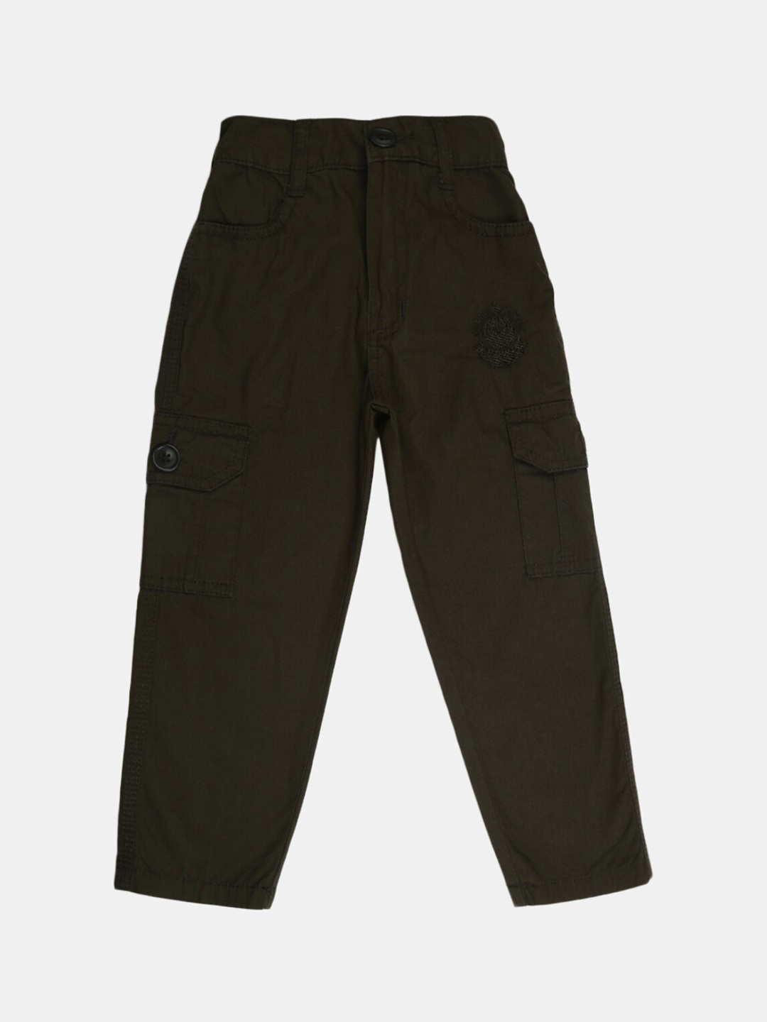 

V-Mart Boys Olive Green Classic Cotton Cargos Trousers