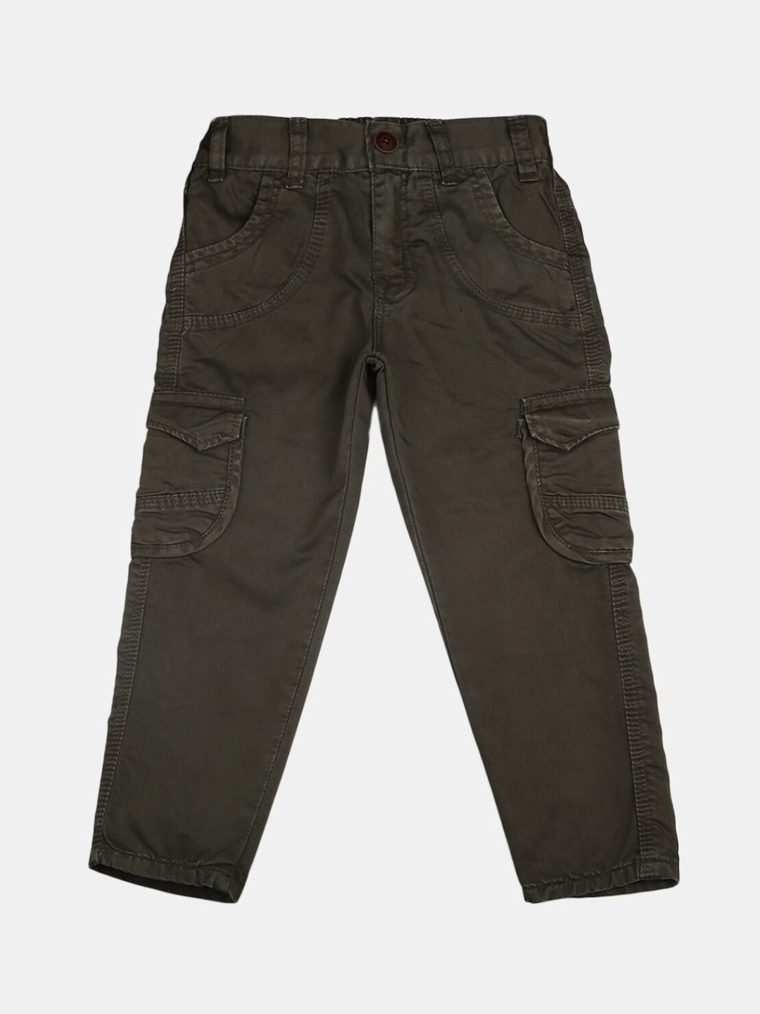 

V-Mart Boys Olive Green Classic Cargos Trousers