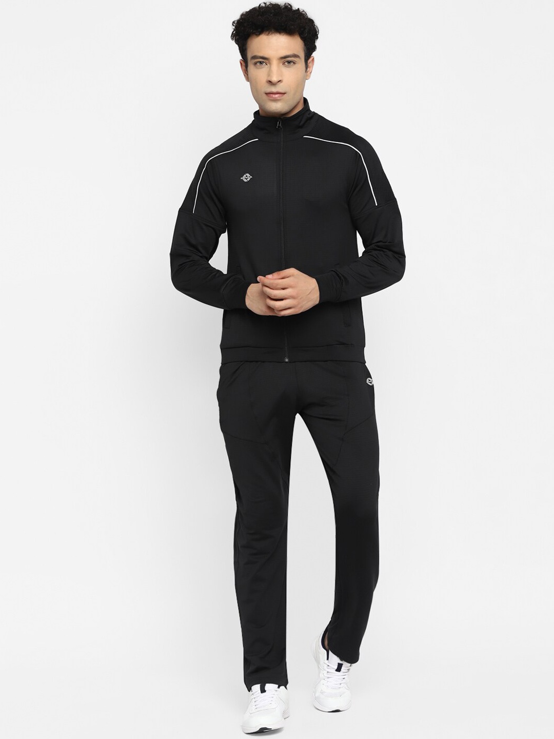 

NIVIA Men Black Solid Tracksuit