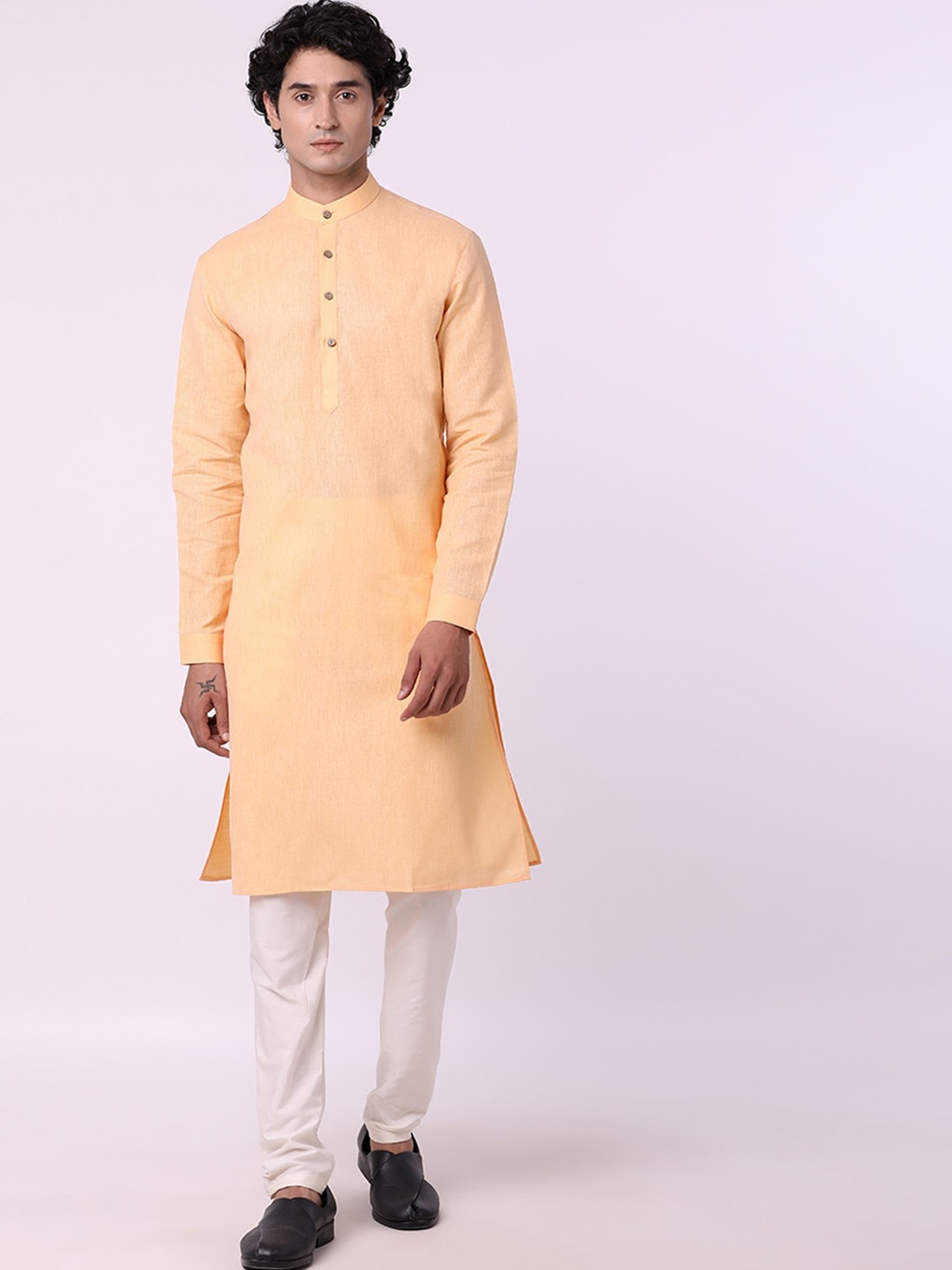 

Modi Kurta Mandarin Collar Straight Kurta, Orange