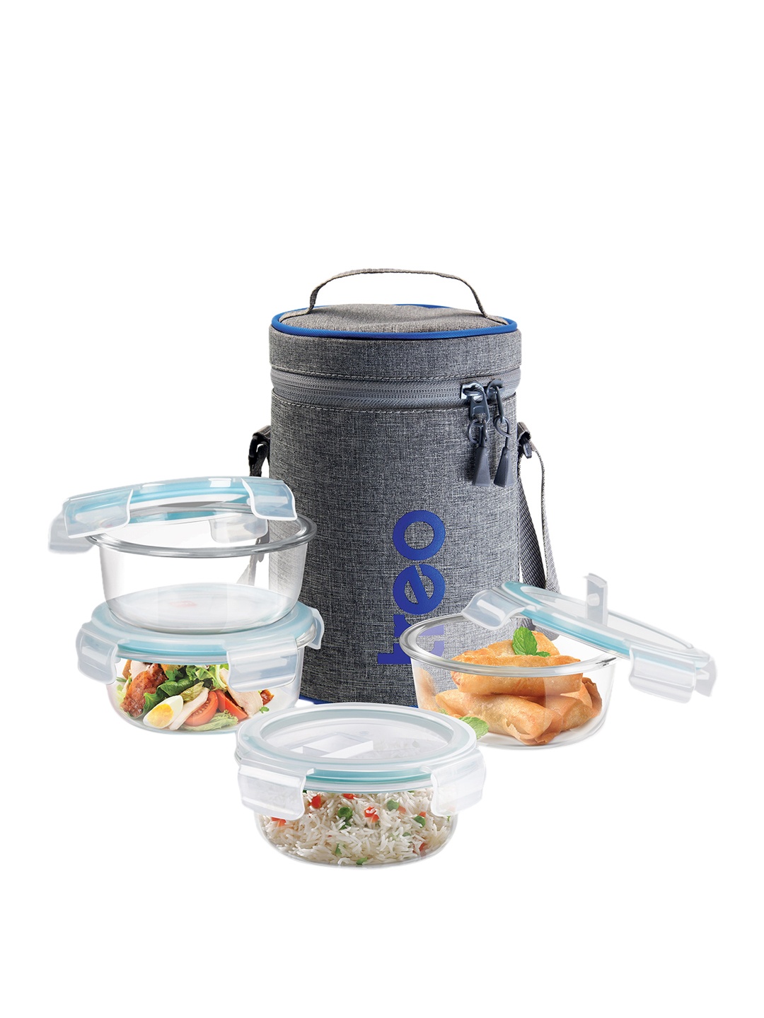 

Treo Set Of 4 Transparent All Fresh Borosilicate Glass Tiffin 380ML Each