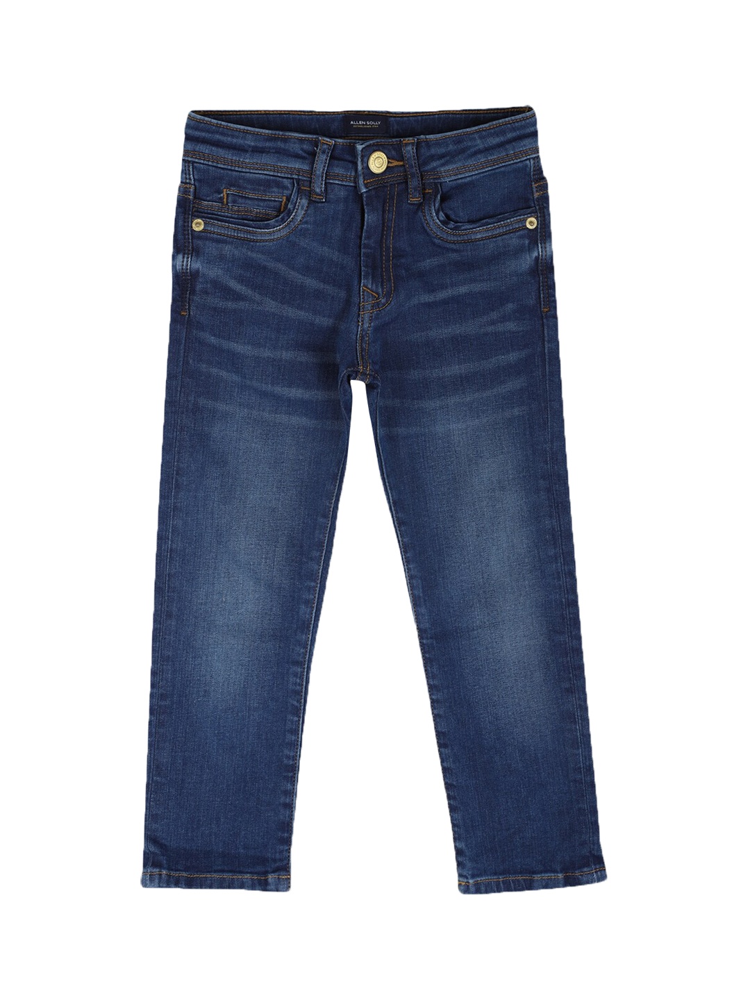 

Allen Solly Junior Boys Navy Blue Slim Fit Light Fade Cotton Jeans