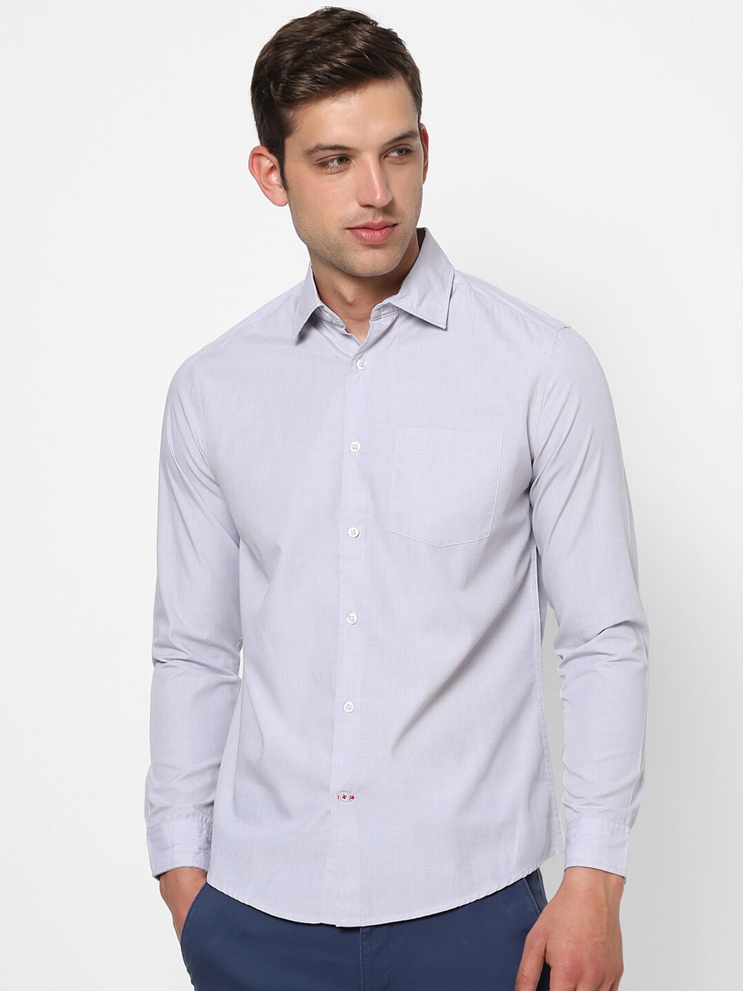 

VASTRADO Men Grey Cotton Casual Shirt