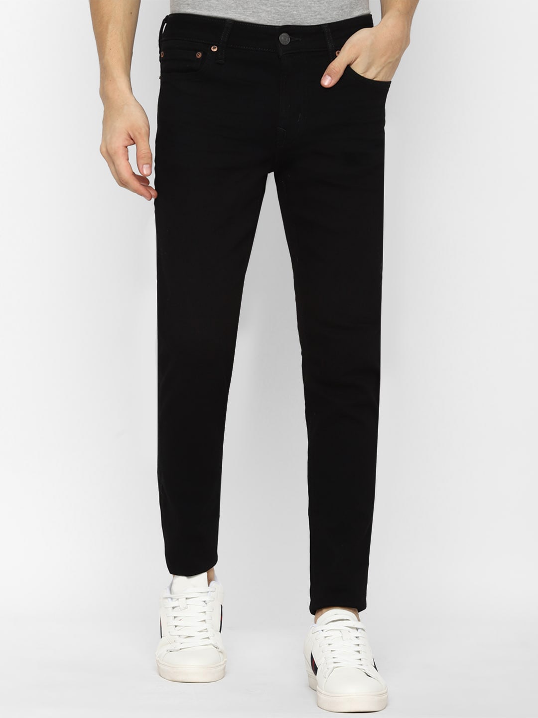 

AMERICAN EAGLE OUTFITTERS Men Black Slim Fit Cotton Jeans