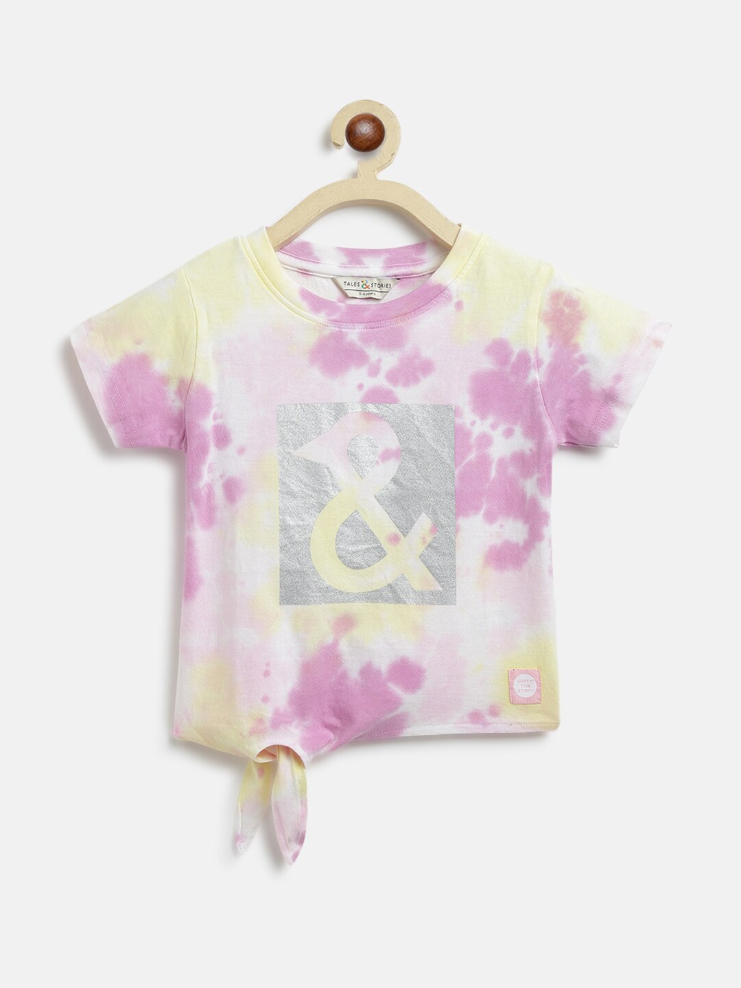 

TALES & STORIES Girls Pink Dyed Cotton T-shirt