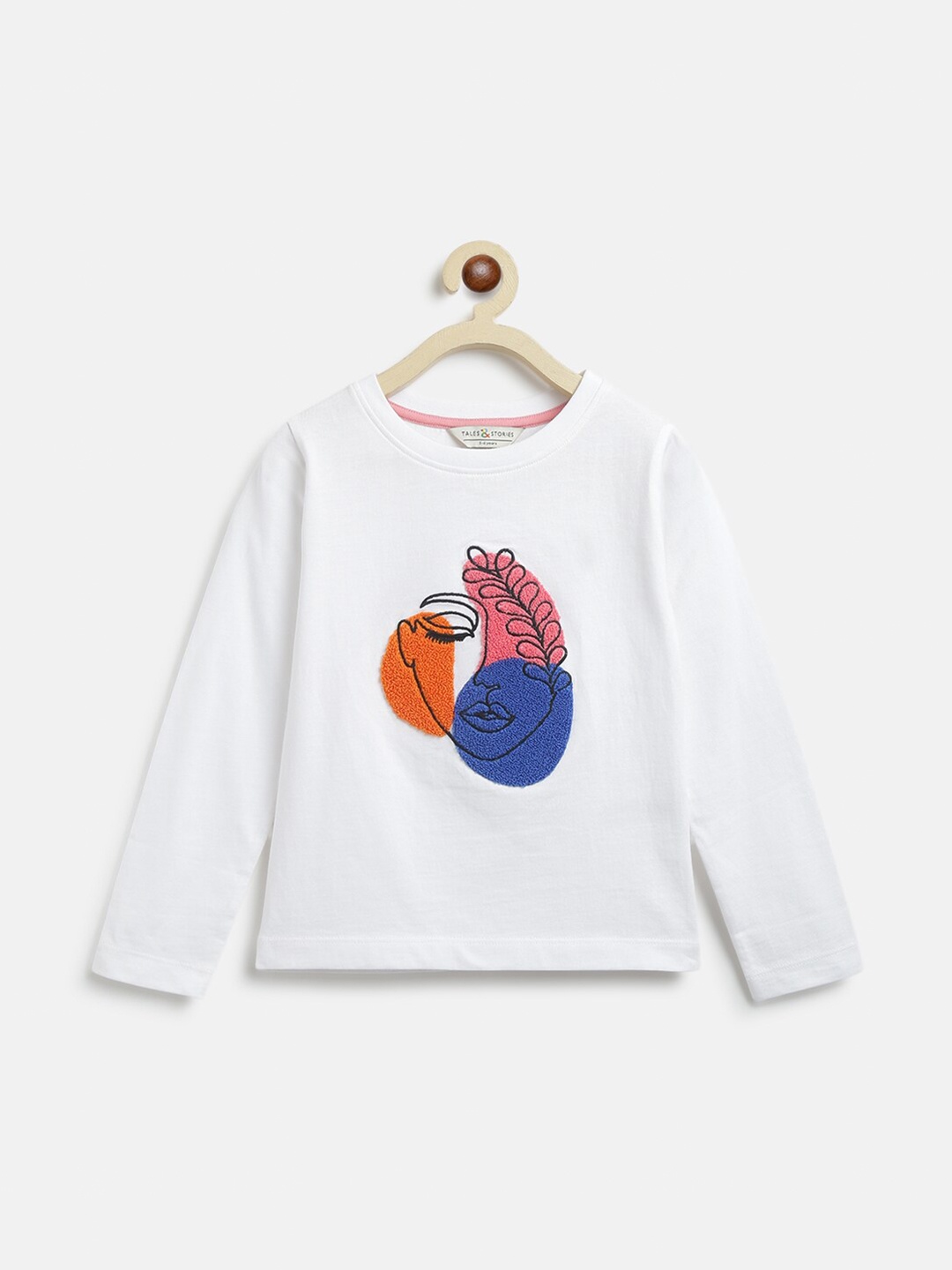 

TALES & STORIES Girls White Printed T-shirt