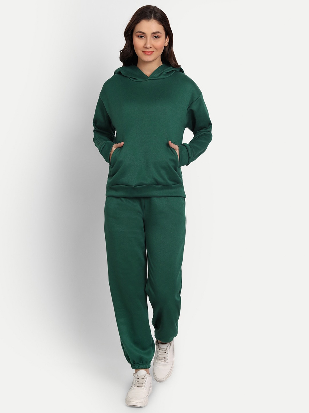 

iki chic Women Two Piece Set Sweatshirt with Joggers, Green