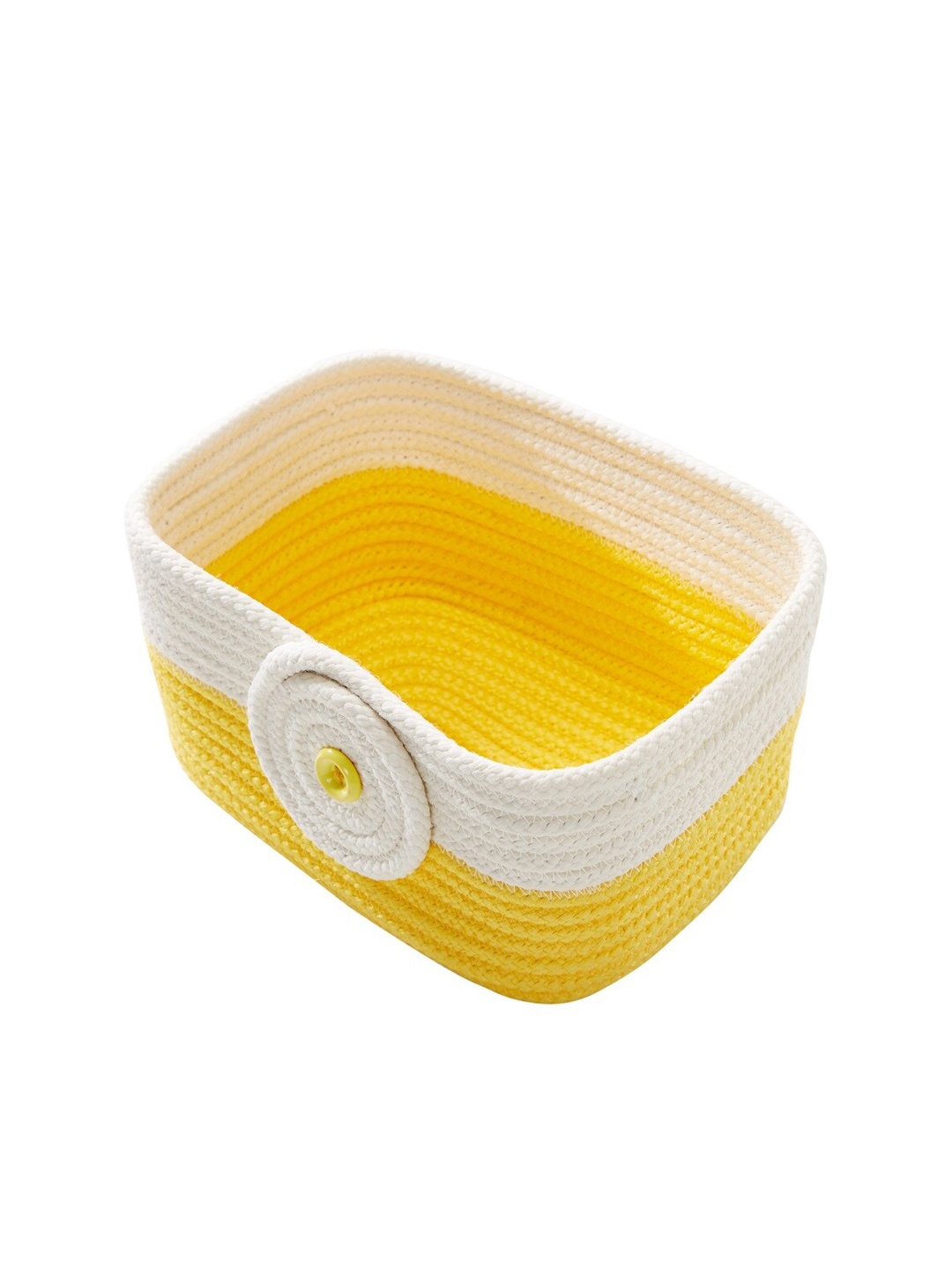 

Pano Yellow & White Colour Blocked Storage Basket