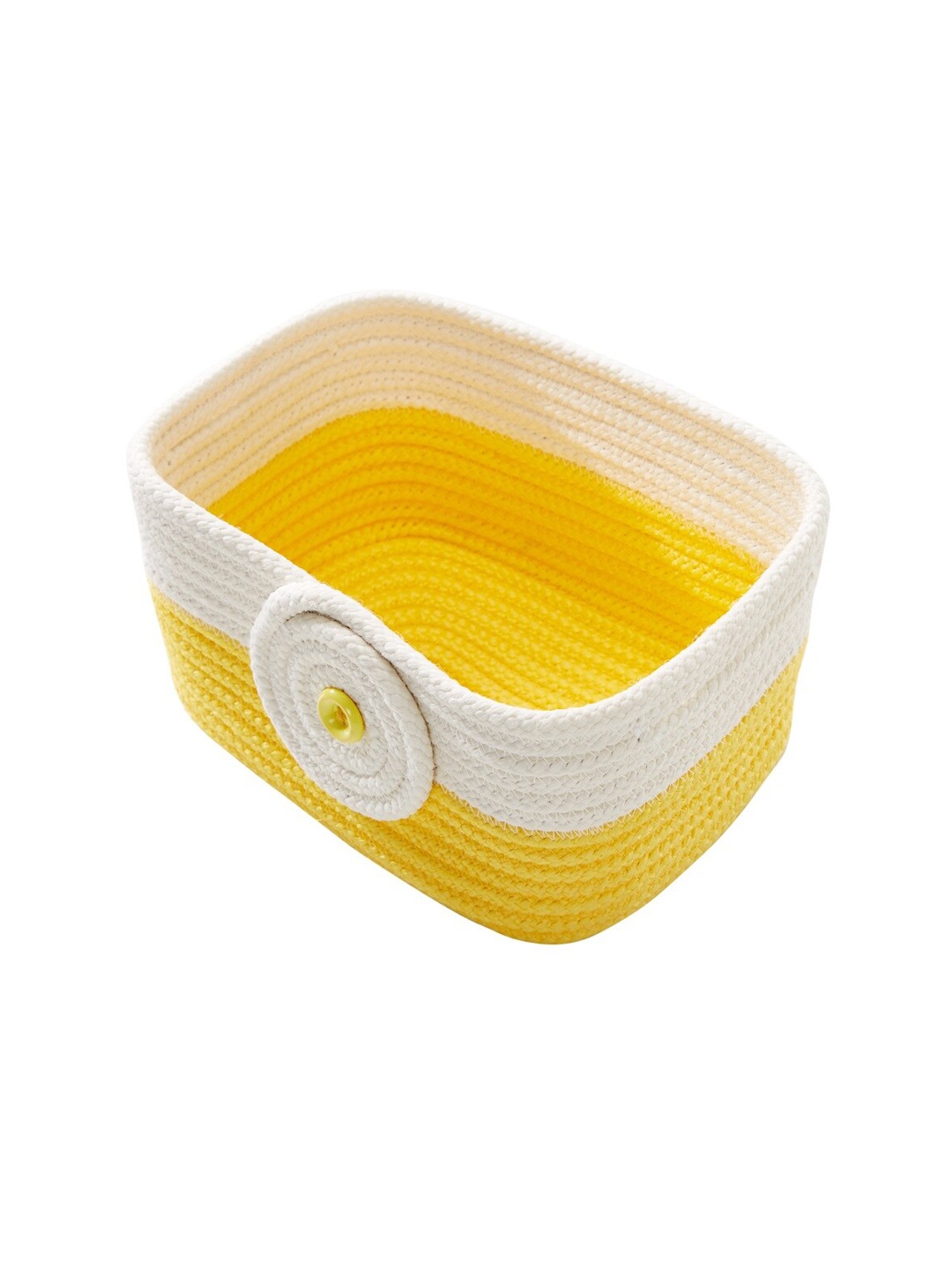 

Pano Yellow & White Colour-blocked Storage Basket