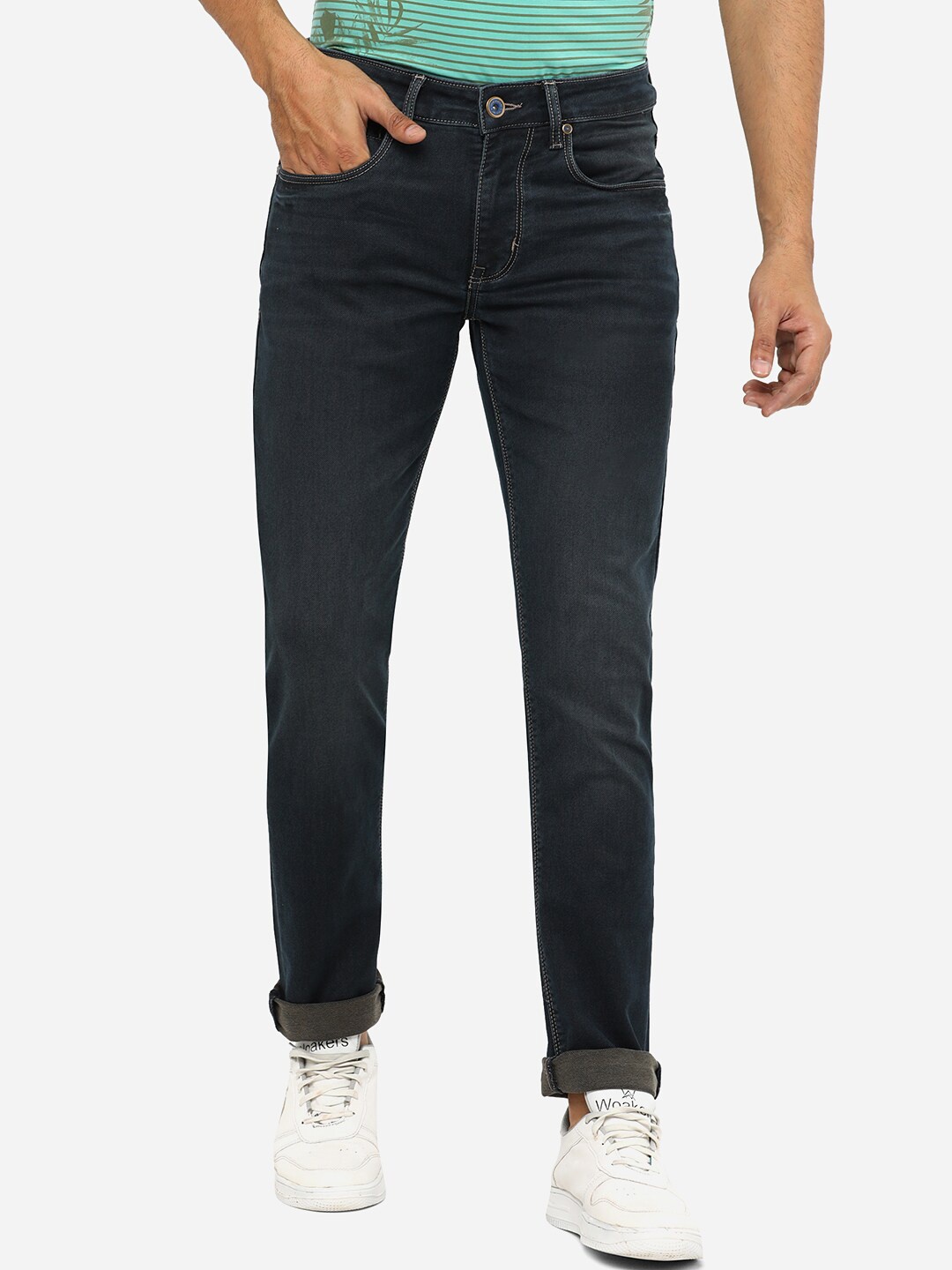 

JADE BLUE Men Green Slim Fit Jeans