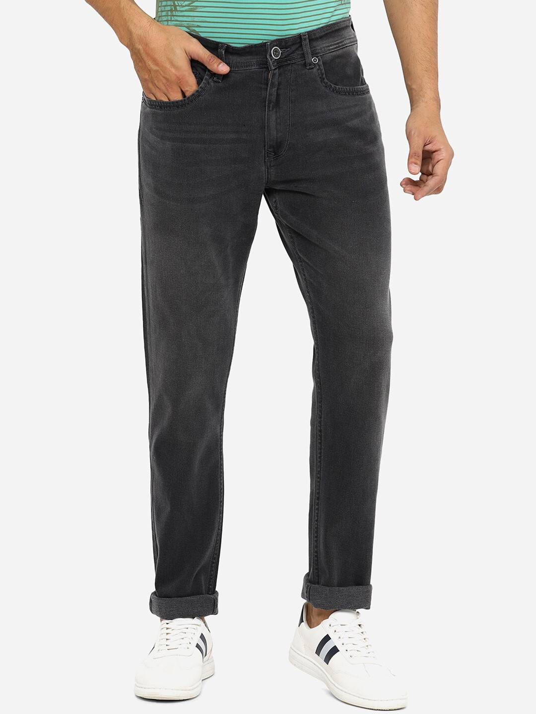 

JADE BLUE Men Grey Straight Fit Jeans